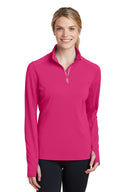 Sport-Tek® Women's Sport Wick Textured 1/4 Zip Pullover