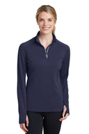 Sport-Tek® Women's Sport Wick Textured 1/4 Zip Pullover