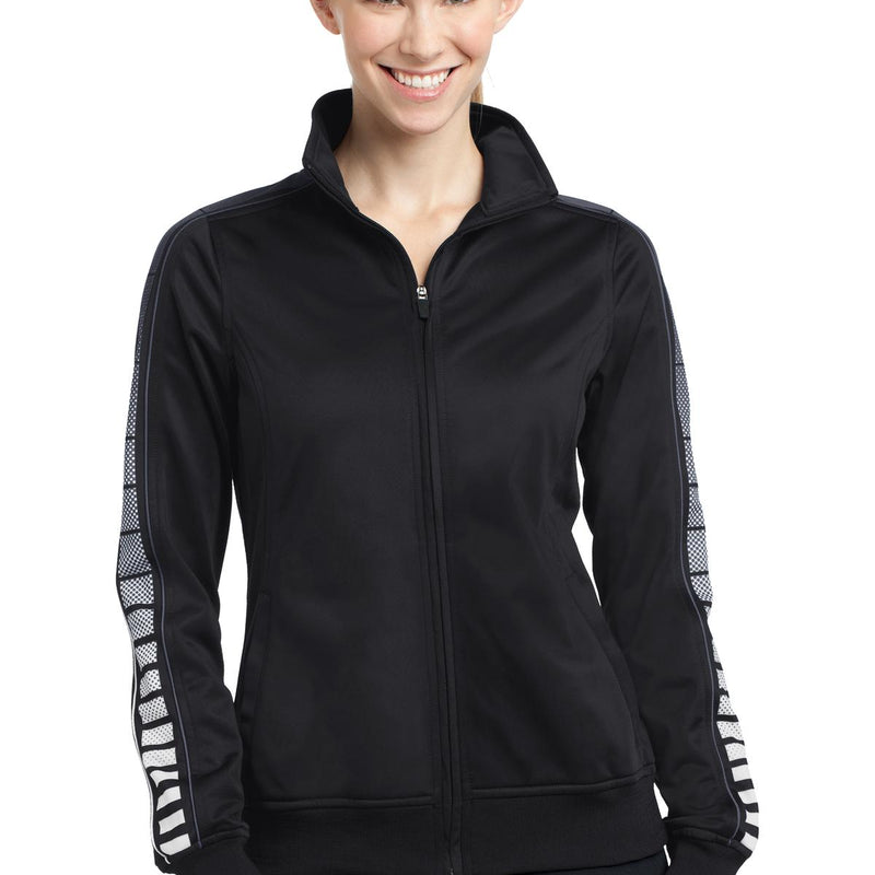 Sport-Tek® Women's Dot Sublimation Tricot Track Jacket
