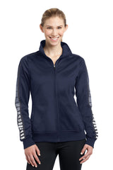 DISCONTINUED Sport-Tek® Women's Dot Sublimation Tricot Track Jacket