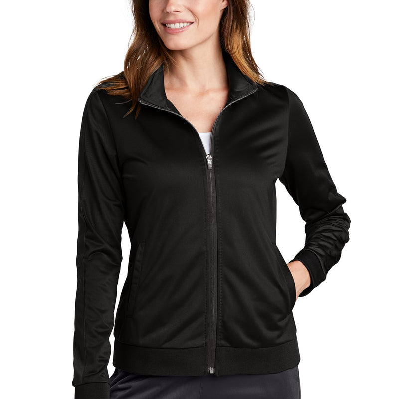 Sport-Tek® Women's Tricot Sleeve Stripe Track Jacket