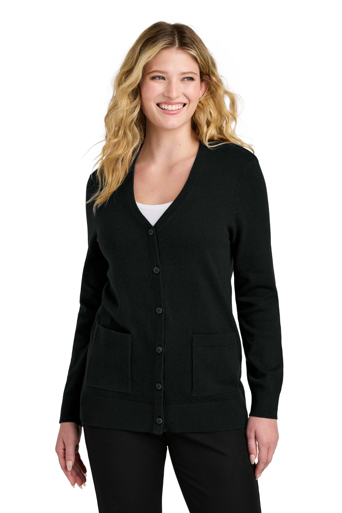 Port Authority® Women's Easy Care Button-Up Cardigan Sweater