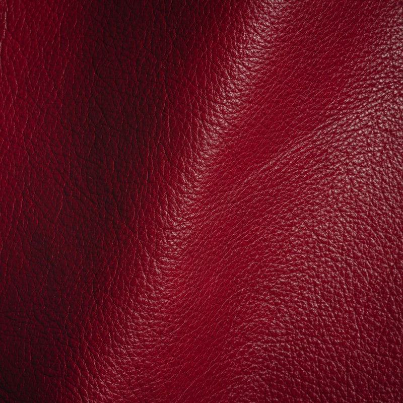 Vesper Italian Pomegranate Antique Look Top Grain Performance Cow Leather Hide with Protective Finish