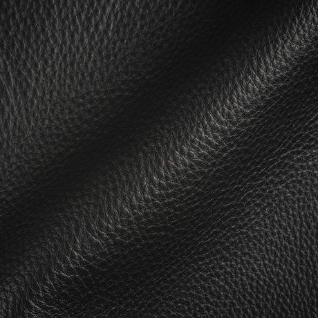 Paloma Italian Black Semi-Aniline Natural Pebble Top Grain Performance Cow Leather Hide