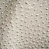 Shirley Italian Ivory Ostrich Embossed Semi-Aniline Top Grain Cow Leather Hide