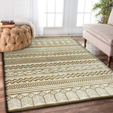 Microfiber Extra Soft Touch Area Rug - 100 Percent Microfiber Fabric, Beige, Modern Contemporary Design (2' X 3' / 5' 3" X 7' 5")