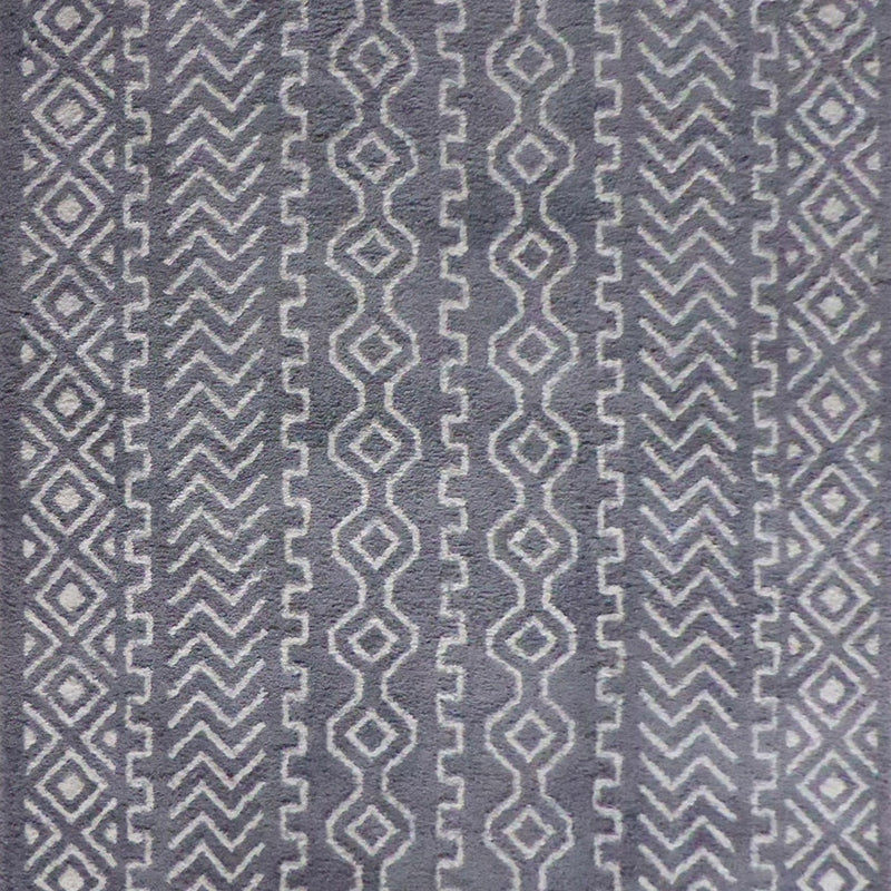 Microfiber Extra Soft Touch Area Rug - 100% Microfiber Fabric, Gray White Modern Contemporary Design, 2' X 3' (2' X 3')