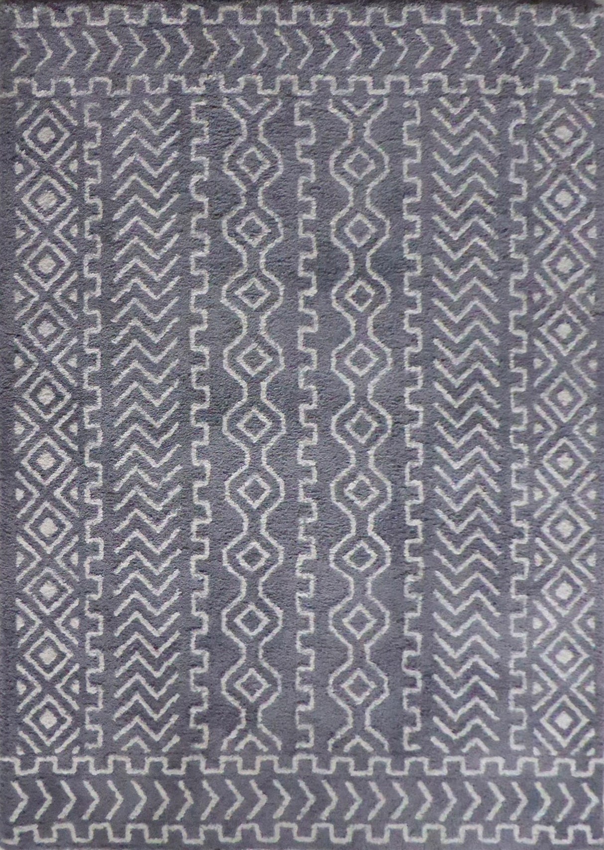 Microfiber Extra Soft Touch Area Rug - 100% Microfiber Fabric, Gray White Modern Contemporary Design, 2' X 3' (2' X 3')