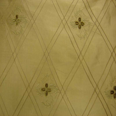 Lucile Silk Fabric - Diamond Floral Embroidered, 54" Width (1 Yard)