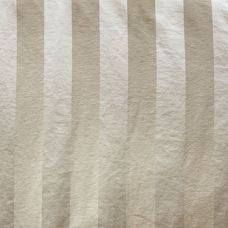 Lulu Fabric Embossed Large Striped Jacquard Fabric - Natural/Washed, White, 60" Width (1 Yard)