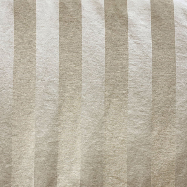 Lulu Fabric Embossed Large Striped Jacquard Fabric - Natural/Washed, White, 60" Width (1 Yard)