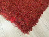 Shiny Glow Soft Plush Fluffy Shag Polyester Fabric - Solid Shiny, 3" Pile Height, Area Rug, White, 5' X 7' / 7'6" X 10'3" (1 Unit)