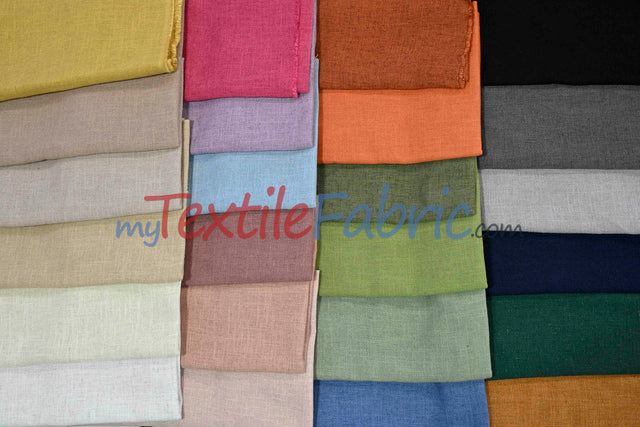 Luxe Linen Fabric Polyester-Linen Blend Fabric - 60" Wide, Upholstery, Apparel, Tablecloth (1 Yard)