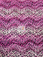 Pink/Fuchsia Velboa Leopard Short Pile Fabric