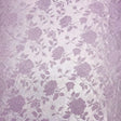 Lavender Rose Floral Jacquard Satin Fabric - Lavender Rose Floral Jacquard, 60" Width