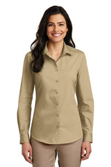 Port Authority® Women's Long Sleeve Carefree Poplin Shirt