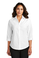Camisa de popelina sin preocupaciones de 3/4 de manga para mujer Port Authority®