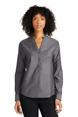 Port Authority® Women's Long Sleeve Chambray Easy Care Shirt