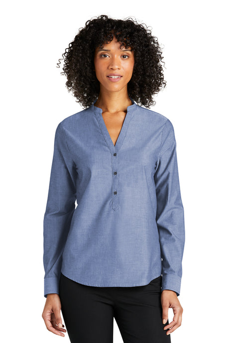 Port Authority® Women's Long Sleeve Chambray Easy Care Shirt