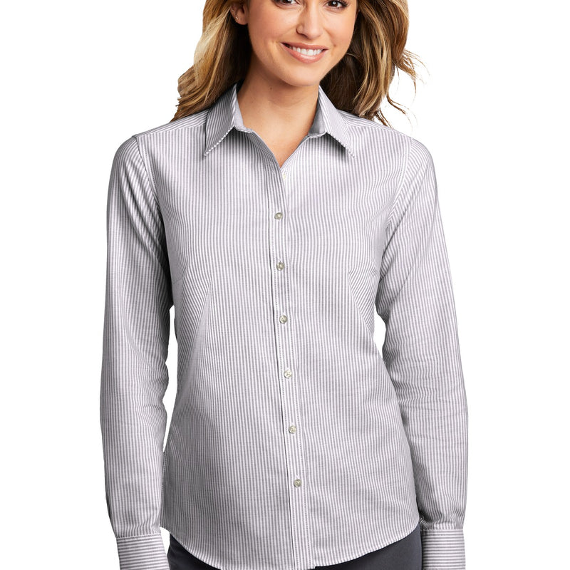 Port Authority ® Women's SuperPro ™ Oxford Stripe Shirt