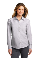 Port Authority ® Women's SuperPro ™ Oxford Stripe Shirt