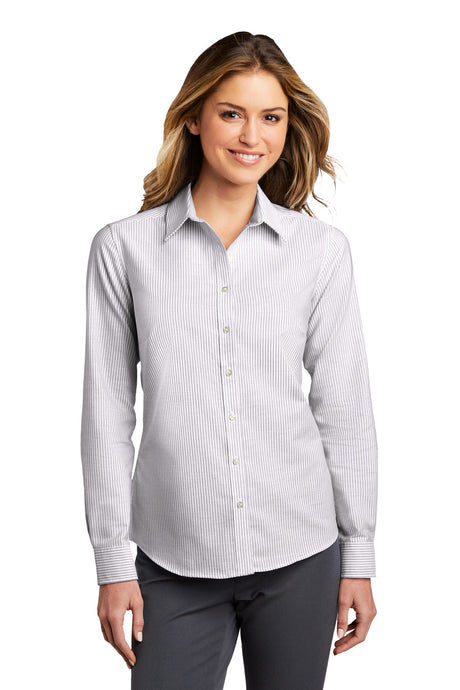 Port Authority ® Women's SuperPro ™ Oxford Stripe Shirt