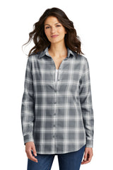 Port Authority® Women's Plaid Flannel Tunic