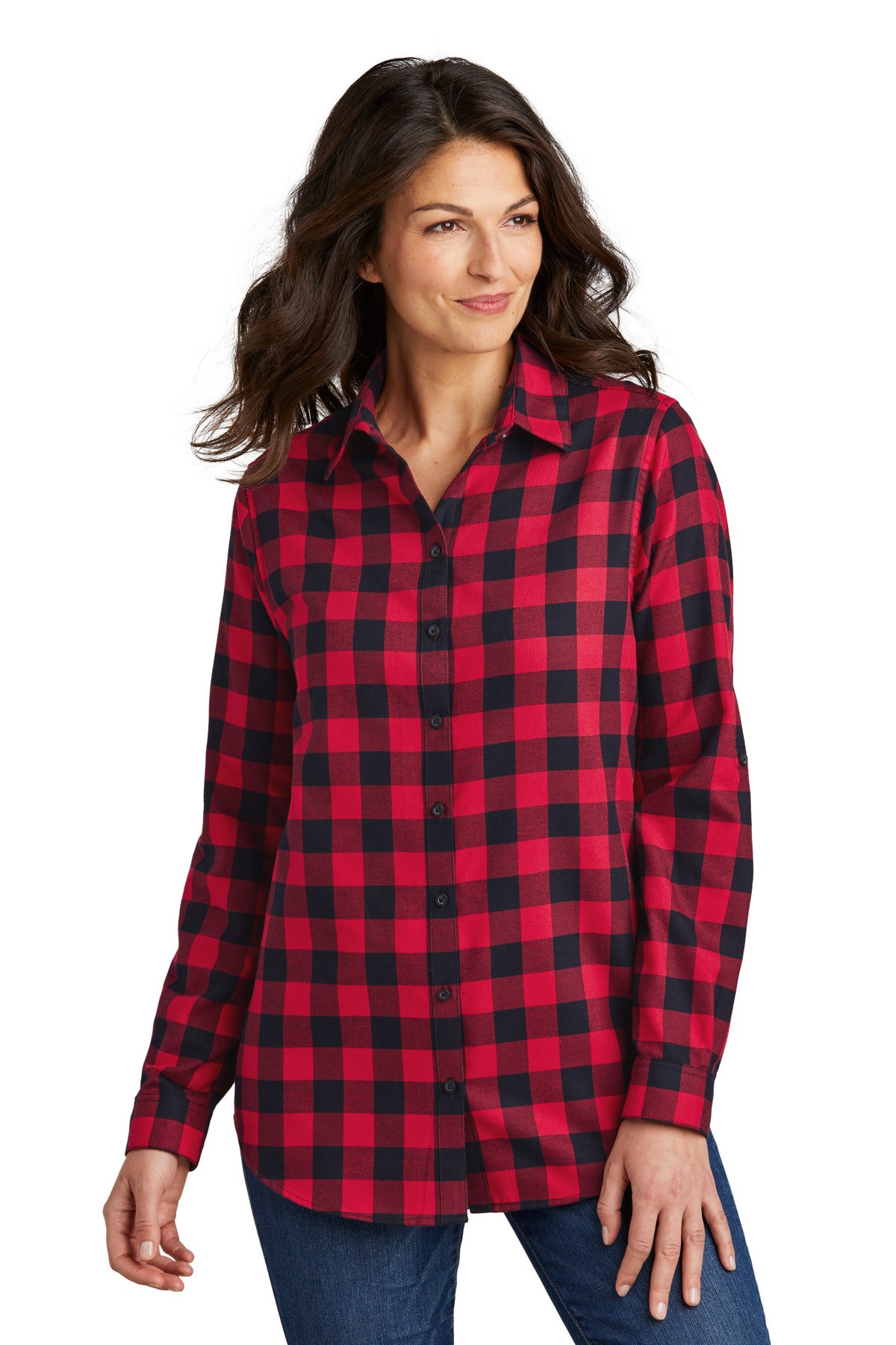 Port Authority® Women's Plaid Flannel Tunic