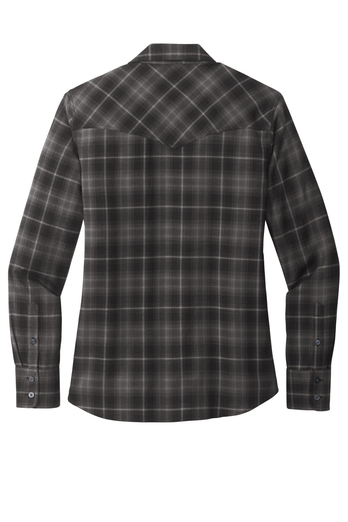 Port Authority® Women's Long Sleeve Ombre Plaid Shirt