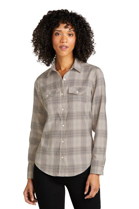 Port Authority® Women's Long Sleeve Ombre Plaid Shirt