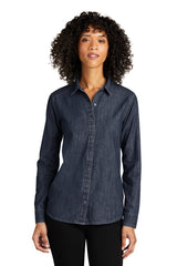 Port Authority® Women's Long Sleeve Perfect Denim Shirt