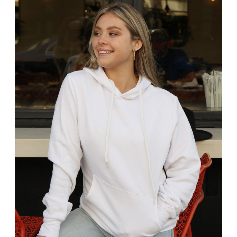 L&B Sub 4202 Pullover Polyester Cotton Fabric - White, Unisex Sponge Fleece, 250 Gsm (1 Piece)