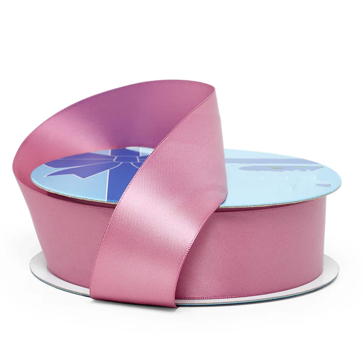 Satin Ribbon for Custom Decor Creations 2 1/2 '' X 25 yd Double Faced 1 / roll Rosie Mauve