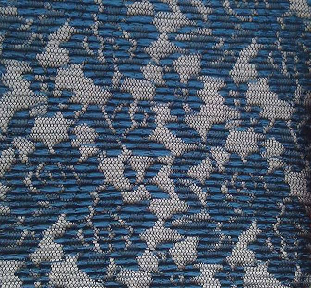 Lace Regina Blue Lace Fabric - Blue, 57/58" Width