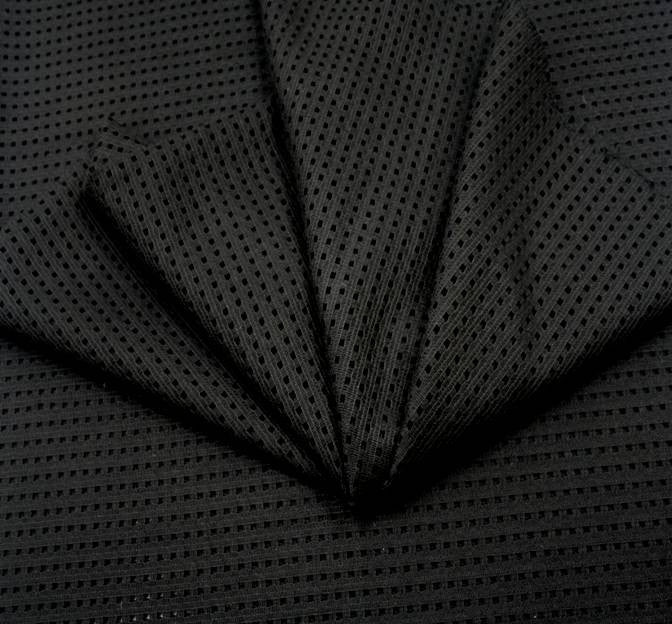 Lace 1D627 Cotton Nylon Fabric - Black, 57/58" Width