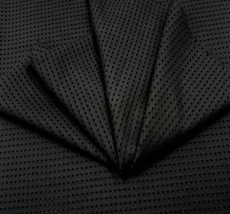 Lace 1D627 Cotton Nylon Fabric - Black, 57/58" Width