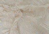 Floral Lace Cream Polyester Fabric