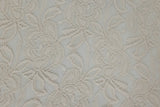 Floral Lace Cream Polyester Fabric