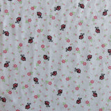 Cotton Jersey Knit Ladybugs on White 20" Remnant