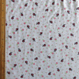 Cotton Jersey Knit Ladybugs on White 20" Remnant
