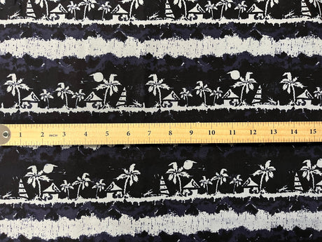 Lagoon Nights Rayon Fabric - Vibrant Print, 45" Width (1 Yard)