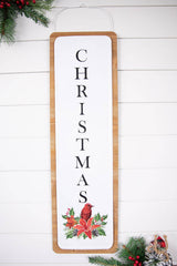 31.5” Metal & Wood Christmas Wall Decor