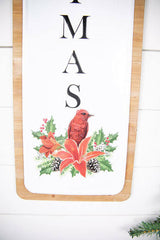 31.5” Metal & Wood Christmas Wall Decor