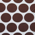 Swim Knit Large Brown Polka Dots on White