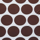 Swim Knit Large Brown Polka Dots on White