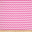 1″ One Inch Fuchsia and White Chevron Poly Cotton Fabric,