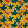 Large All Over Plumeria Glitter Polyester Fabric - Multicolored Plumeria Print, 60" Width (1 Yard)