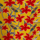 Polyester Fabric Large All Over Plumeria Glitter Print