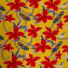 Large All Over Plumeria Glitter Polyester Fabric - Multicolored Plumeria Print, 60" Width (1 Yard)