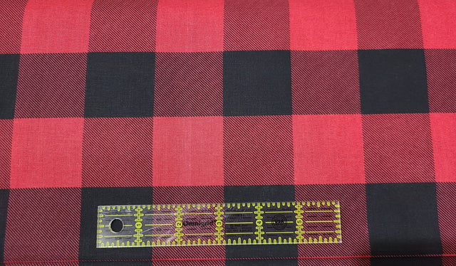 Quilting Cotton Large Black Red Buffalo Check Christmas Plaid